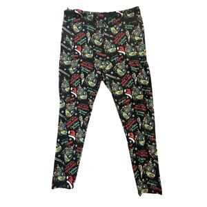 Curves+ Christmas Horror Leggings L/XL Novelty Serial Killer Graphic Pockets